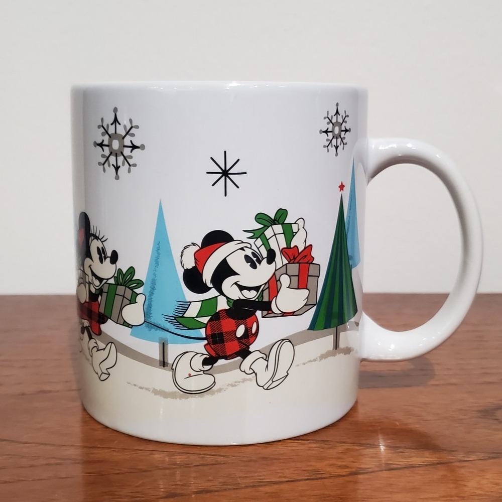 Disney Mickey & Minnie Mouse Christmas Mug Large 20oz Buffalo Plaid Zrike Brands
